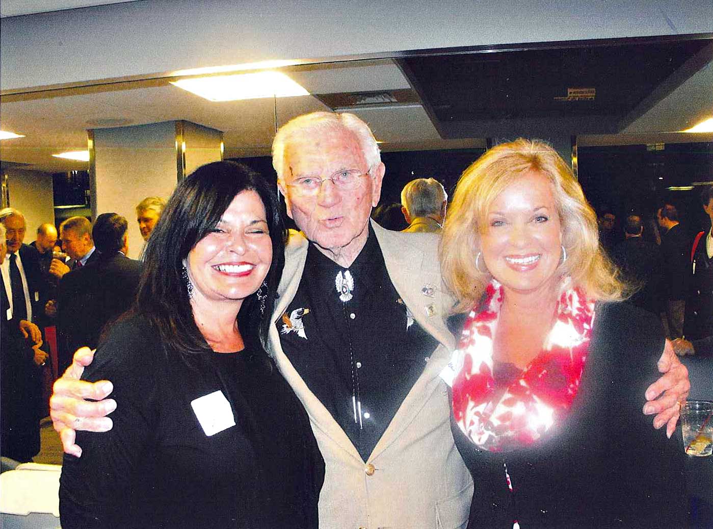 Gail and Lynare with Chuck Bednarik